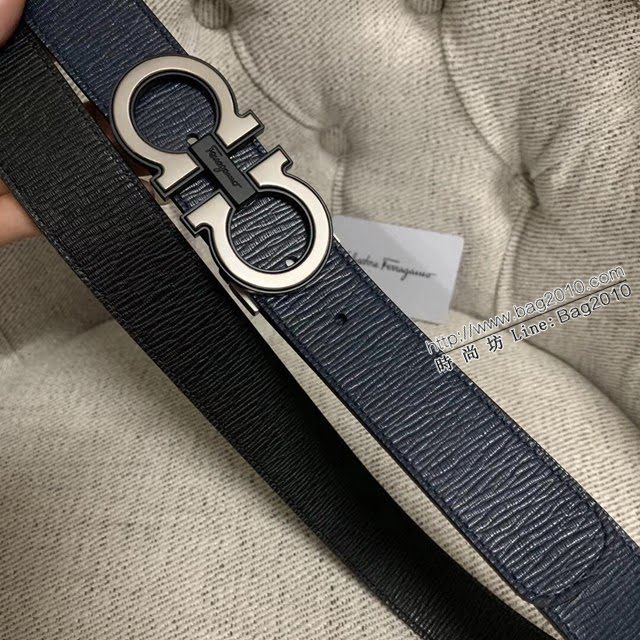 菲拉格慕男士皮帶 Ferragamo雙面牛皮紋理腰帶  jjp2056